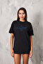 Unisex Oversized T-Shirt Jardin Du Village Printed Black / White - 2