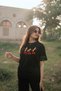 Unisex Oversized T-Shirt Sweet Cherry Cherry Printed Black / White - 4