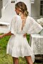 V-Neck Short Dress with Tie Back Detail Rob38807 - 4