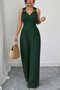 Women's Strappy Jumpsuit with Ring Detail and Cross Back - 2