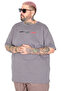 Mode XL Large Size T-Shirt Bis Yaka Dream U26126 Fume - 4