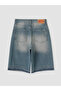 Xside Navy Blue Loose Fit Men's Jean Shorts - 7