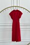 Dress with Front Zipper and Side Tie Detail - 8