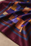 Defne Apollon Ritim 100% Silk Handkerchief 33 X 33 cm – Plum - 4