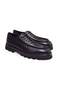 Black Color Lace-Up Genuine Leather Men's Shoes