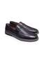 Black Color Laceless Genuine Leather Men's Shoes
