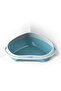Shuttle Corner Cat Litter Tray Blue 49x40x17.5 cm Space Saving Corner Design - 7