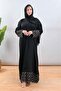 عباية كريب ناعم بتطريز يدوي - 6