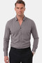 Smoked Slim Fit Easy-Ironing Open Collar Lycra Men's Shirt 2602615 - 4