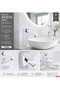 Lavabo Bataryasi Chrome Luxury Heavy Body Brass Bathroom Water Saving On/Off with 2 Year Warranty Square Hot Cold Silver Gray