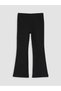 Two Mt Shop Quality Lcw Kids Black Plain Tight & Slim Elastic Waist Girls' Leggings - 4