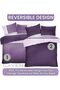 Double Duvet Cover Set (200cm x 200cm) - Polycotton Bedding Purple - 6
