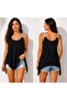 Women's Strappy Round Neck Asymmetrical Cut Detailed Viscose Blouse - 4