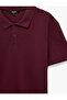 Cotton Pique Fabric Short Sleeve Polo Collar Printed Slim Fit T-Shirt - 3