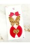 Set of 3 Sparkle Red Hairless Baby Clips - Special Set for Babies with Little Hair