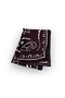 Ethnic Patterned Burgundy Twill Silk 90X90 Scarf - 2