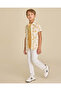 Boys Beige Printed Shirt and T-Shirt 2 Piece Set - 6