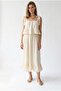 2145 Women's Tie-Strap Square Neck Flounce Long Dress Natural - 3