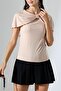 Women's Sandy Cape Detailed Short Sleeve Blouse