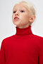 Red Girl's Full Fisherman Winter Basic T-Shirt - 3