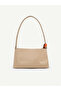 Women's Single Handle Scarf Detailed Zippered Baguette Hand and Shoulder Bag - 4