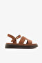 Brown Genuine Leather H-Strap Casual Women's Sandals - 5