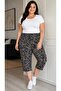 Women's Viscose Pocketless Battal Capri Relaxed Cut - Large Size