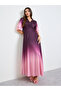 Ombre Print V-Neck Short Sleeve Maxi Dress - 2
