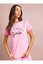 Who Run The World Slogan Print T-Shirt and Straight Leg Pyjama Set - 3