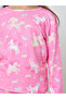 Girls Printed Long Sleeves T-Shirt and Pyjama Set - 3
