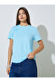 Blue Twisted Knot Detail Regular Fit T-Shirt - 3