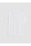 Vizyon New Season White 100% Cotton Oversize Women's T-Shirt - 6