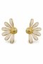 Daisy Design Yellow Color Bijoux Earrings Stylish and Elegant Accessory for Women