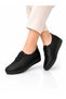 Women's Orthopedic Rubber Sole Comfortable Black Daily Mother's Flat Shoes - 2