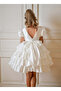 Girl's Ecru Evening Dress Ruffled Princess Dress - 2