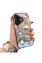 iPhone 17 Compatible Silicone Edge Hard Back Case Couple Phone Case with Cartoon Pattern