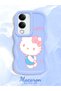 Vivo Y29T 5g Compatible Case Camera Protector Blue Silicone Couple Phone Case Kitty Pattern - 2