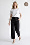 Havuç Cut Women's Pleated Fabric Trousers with Pockets