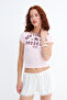 Kayık Neckline Printed T-Shirt P1895 - 2