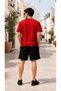 Men's Plain Shorts+Crew Neck T-Shirt Stylish Summer Comfortable Fit Casual Shorts+T-Shirt Two-Piece Set - 4