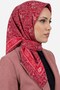 وشاح نسائي من قماش التيمبرولين بنمط الشال الأصلي باللون الفوشيا الوردي