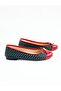 Women's Genuine Leather Ballerinas Navy Blue - 2