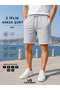 2-Piece Shorts (Black-Grey) Basic Summer Shorts Set - Comfortable Fit Above the Knee, 2-Piece Economic Package - 3
