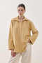 Multi-Button Striped Textured Shirt Yellow - 4