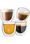Best-Encounter 6 Pieces Double Wall Glasses Coffee Cup, Medium 250ml, Unknown, Transparent - 5