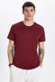 Unisex 5 Pieces Navy Blue-White-Green-Burgundy-Orange Slim Fit 100% Cotton Crew Neck T-Shirt - 6