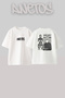 Kanye West_25 Design Printed Unisex Oversize White Tshirt