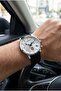 Taraftar Men's Wristwatch |   42mm Stainless Steel Case, Black Leather Band - 2