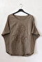 Mink Pool Collar Low Sleeve Sequin Detail Mesh Detail Casual Linen Look Woven Blouse 65 66 - 2