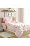 Single Pink Floral Patterned Wellsoft Quilt & 1 Pillowcase 155*215 (in Bag) - 2